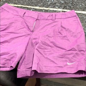 Pleated Nike golf shorts